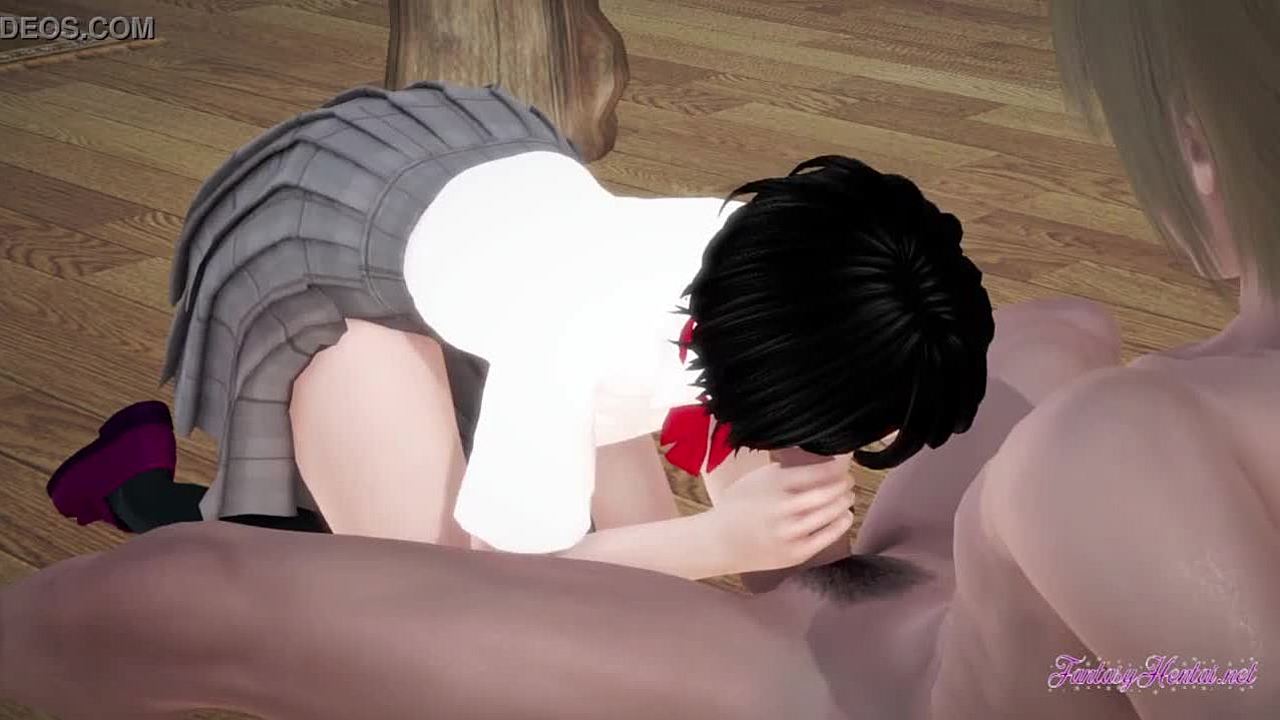 Japansk hentai-porr med Ryuki Kuchiki i en creampie-scen